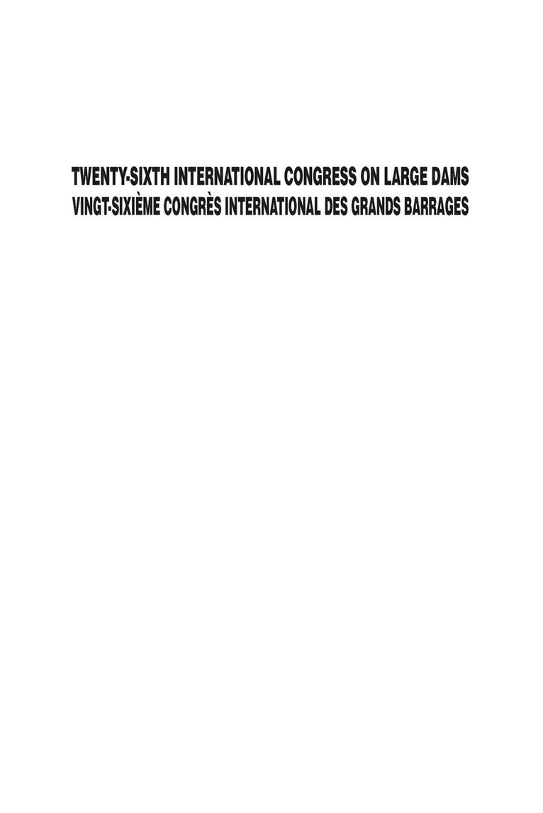 CIGB ICOLD, Cigb Icold - Twenty-Sixth International Congress on Large Dams / Vingt-Sixième Congrès International des Grands Barrages, Inbunden