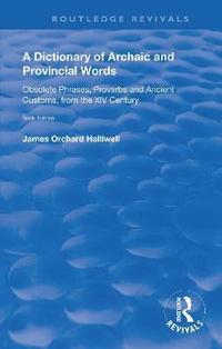 bokomslag A Dictionary of Archaic and Provincial Words