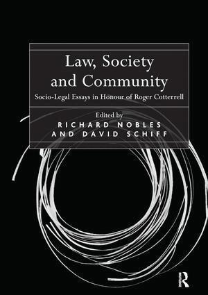 Richard Nobles, David Schiff - Law, Society and Community, Häftad