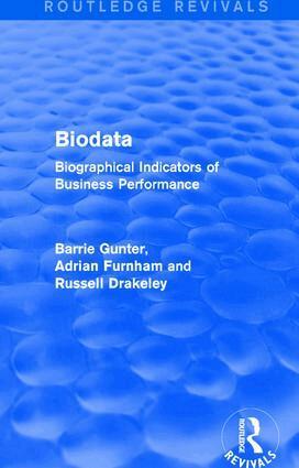 Barrie Gunter, Adrian Furnham, Russell Drakeley - Biodata (Routledge Revivals), Inbunden
