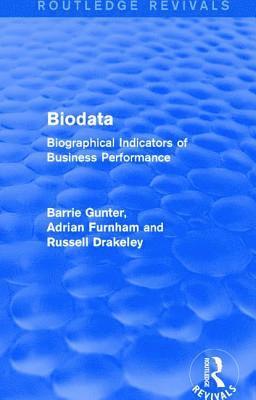 Biodata (Routledge Revivals) 1