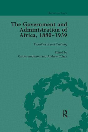 Casper Anderson - Government and Administration of Africa, 1880-1939 Vol 1, Häftad