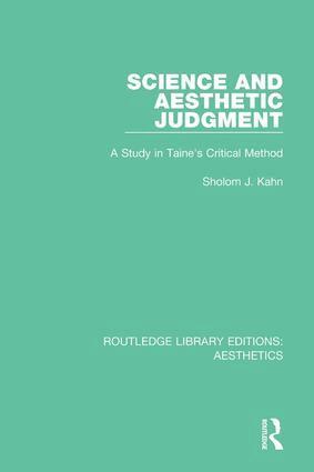 Sholom J. Kahn - Science and Aesthetic Judgement, Inbunden