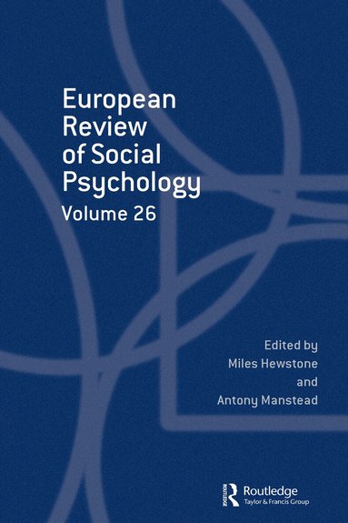 Miles Hewstone, Antony Manstead - European Review of Social Psychology: Volume 26, Inbunden