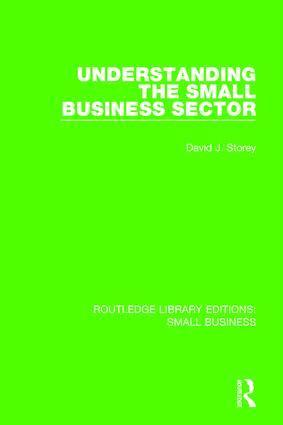 David J. Storey - Understanding The Small Business Sector, Häftad