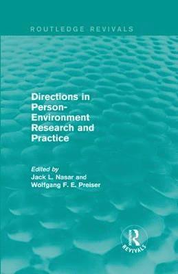 bokomslag Directions in Person-Environment Research and Practice (Routledge Revivals)
