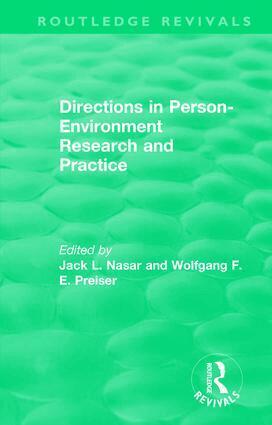 Jack Nasar, Wolfgang F. E. Preiser - Directions in Person-Environment Research and Practice (Routledge Revivals), Häftad