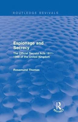 bokomslag Espionage and Secrecy (Routledge Revivals)