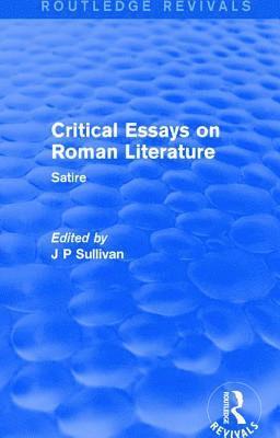 bokomslag Critical Essays on Roman Literature