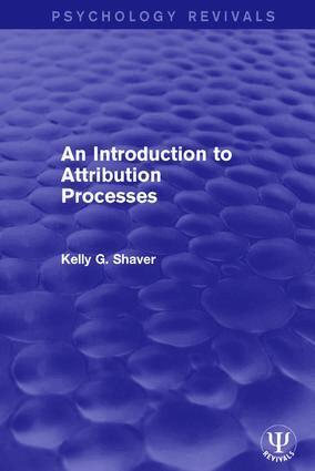 Kelly G. Shaver - Introduction to Attribution Processes, Inbunden