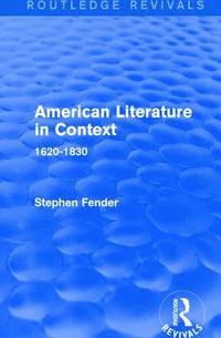bokomslag American Literature in Context