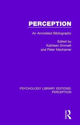 Kathleen Emmett, Peter Machamer - Perception, Inbunden