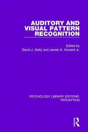 David J. Getty, James H. Howard, Jr., James H. Howard, James H Howard - Auditory and Visual Pattern Recognition, Häftad