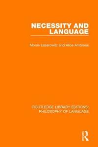 bokomslag Necessity and Language