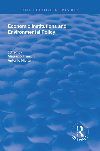 Antonio Nicita, Maurizio Franzini - Economic Institutions and Environmental Policy, Inbunden