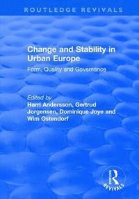 bokomslag Change and Stability in Urban Europe