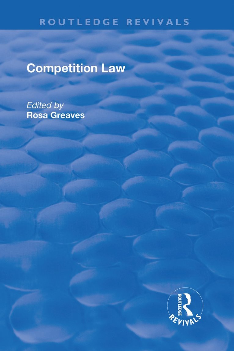 Rosa Greaves - Competition Law, Inbunden