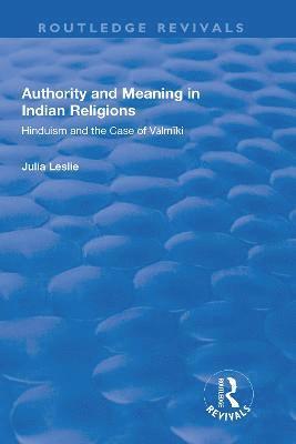 bokomslag Authority and Meaning in Indian Religions