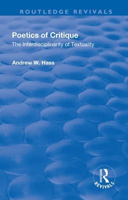 bokomslag Poetics of Critique