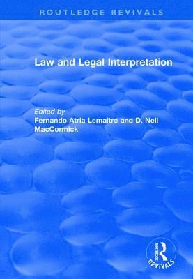 bokomslag Law and Legal Interpretation