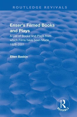 bokomslag Ensers Filmed Books and Plays