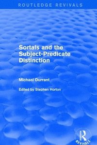 bokomslag Sortals and the Subject-Predicate Distinction