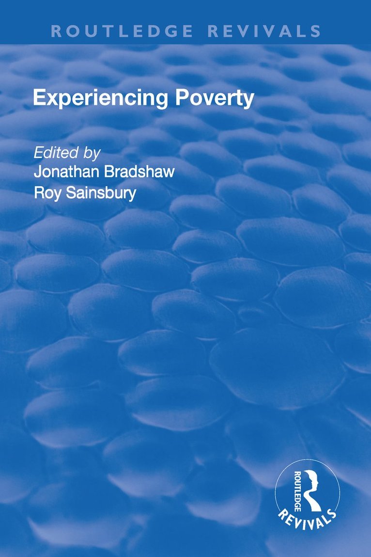 Jonathan Bradshaw, Roy Sainsbury - Experiencing Poverty, Häftad