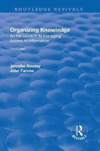 bokomslag Organizing Knowledge: Introduction to Access to Information
