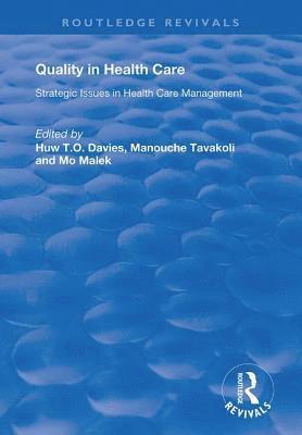 bokomslag Quality in Health Care