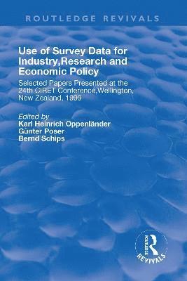 Use of Survey Data for Industry, Research and Economic Policy 1