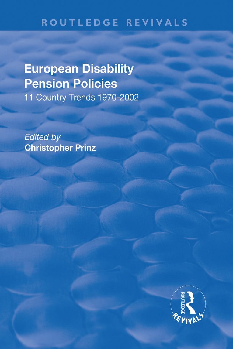 Christopher Prinz - European Disability Pension Policies, Inbunden