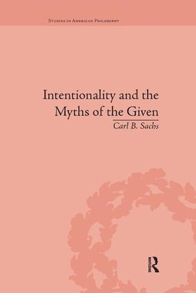 bokomslag Intentionality and the Myths of the Given