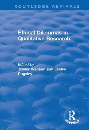 bokomslag Ethical Dilemmas in Qualitative Research