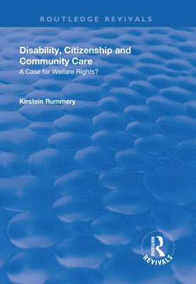 bokomslag Disability, Citizenship and Community Care