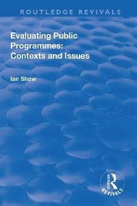 bokomslag Evaluating Public Programmes: Contexts and Issues
