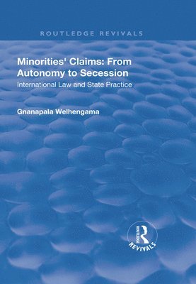 bokomslag Minorities' Claims: From Autonomy to Secession