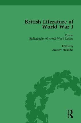 Andrew Maunder, Angela K Smith, Jane Potter, Trudi Tate - British Literature of World War I, Volume 5, Inbunden