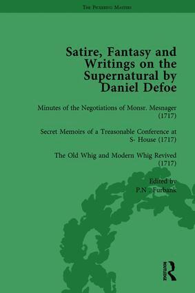 W R Owens, P N Furbank, David Blewett, Peter Elmer, John Mullan, Geoffrey Sill, G A Starr - Satire, Fantasy and Writings on the Supernatural by Daniel Defoe, Part I Vol 4, Inbunden
