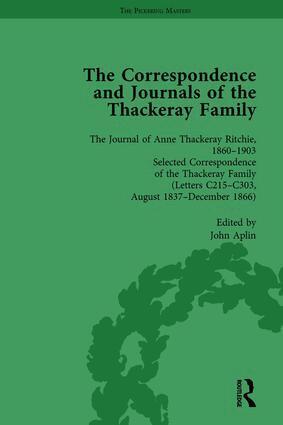 John Aplin - Correspondence and Journals of the Thackeray Family Vol 2, Inbunden