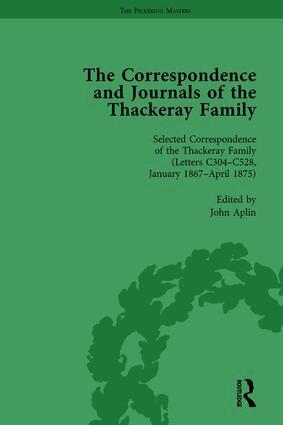 John Aplin - Correspondence and Journals of the Thackeray Family Vol 3, Inbunden