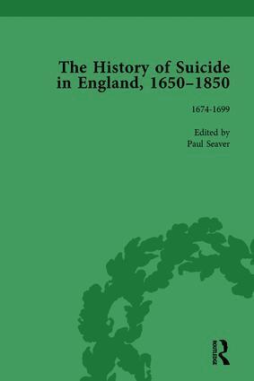 Mark Robson, Paul S Seaver, Kelly McGuire, Jeffrey Merrick, Daryl Lee - History of Suicide in England, 1650–1850, Part I Vol 2, Inbunden