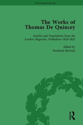 Grevel Lindop, Barry Symonds - Works of Thomas De Quincey, Part I Vol 4, Inbunden