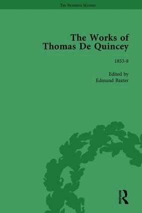 Grevel Lindop, Barry Symonds - Works of Thomas De Quincey, Part III vol 18, Inbunden