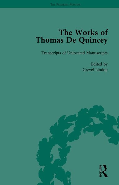 Grevel Lindop, Barry Symonds - Works of Thomas De Quincey, Part III vol 21, Inbunden
