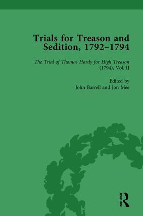 John Barrell, Jon Mee - Trials for Treason and Sedition, 1792-1794, Part I Vol 3, Inbunden