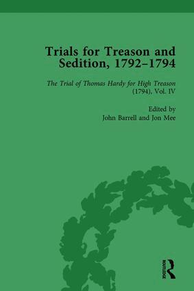 John Barrell, Jon Mee - Trials for Treason and Sedition, 1792-1794, Part I Vol 5, Inbunden