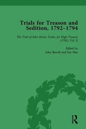 John Barrell, Jon Mee - Trials for Treason and Sedition, 1792-1794, Part II vol 7, Inbunden