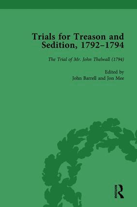 John Barrell, Jon Mee - Trials for Treason and Sedition, 1792-1794, Part II vol 8, Inbunden