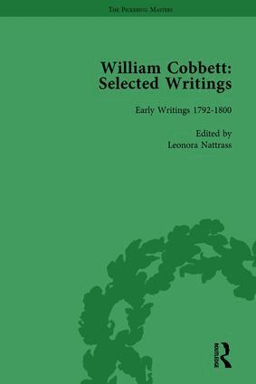 Leonora Nattrass, James Epstein - William Cobbett: Selected Writings Vol 1, Inbunden