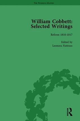 Leonora Nattrass, James Epstein - William Cobbett: Selected Writings Vol 3, Inbunden